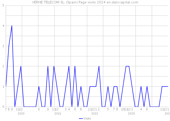 VERNE TELECOM SL. (Spain) Page visits 2024 