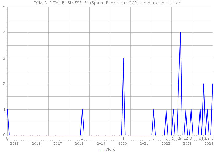 DNA DIGITAL BUSINESS, SL (Spain) Page visits 2024 