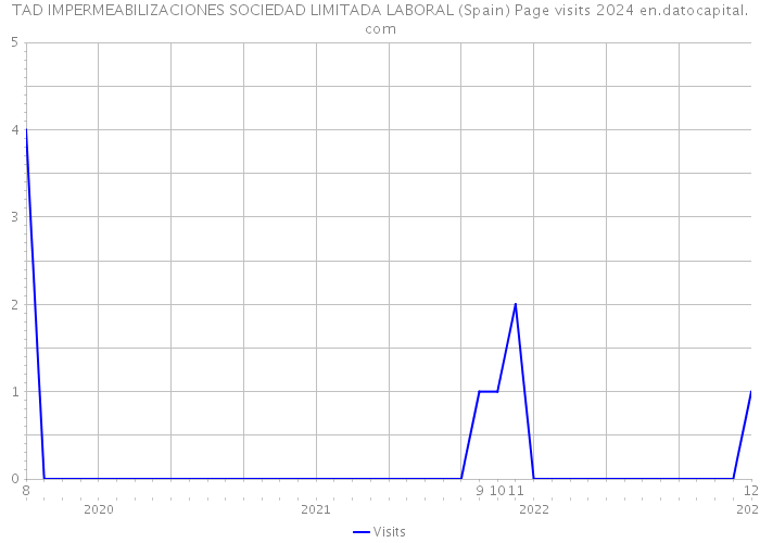 TAD IMPERMEABILIZACIONES SOCIEDAD LIMITADA LABORAL (Spain) Page visits 2024 