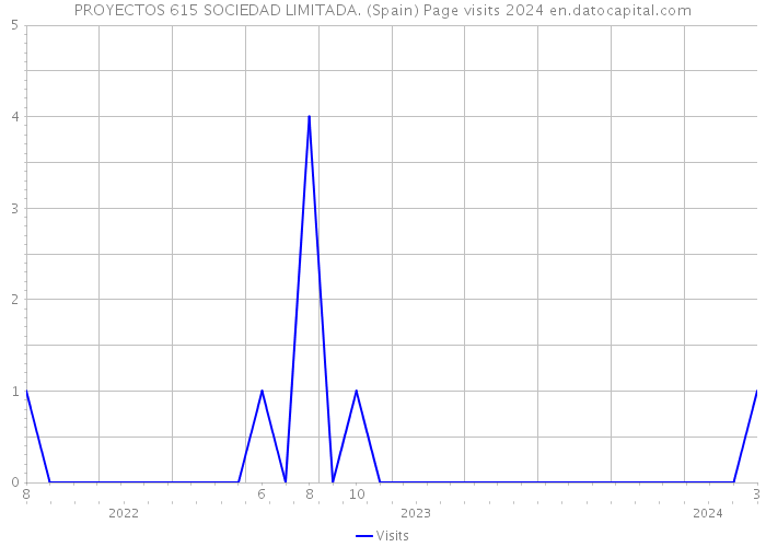PROYECTOS 615 SOCIEDAD LIMITADA. (Spain) Page visits 2024 