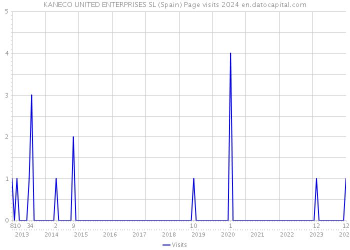 KANECO UNITED ENTERPRISES SL (Spain) Page visits 2024 