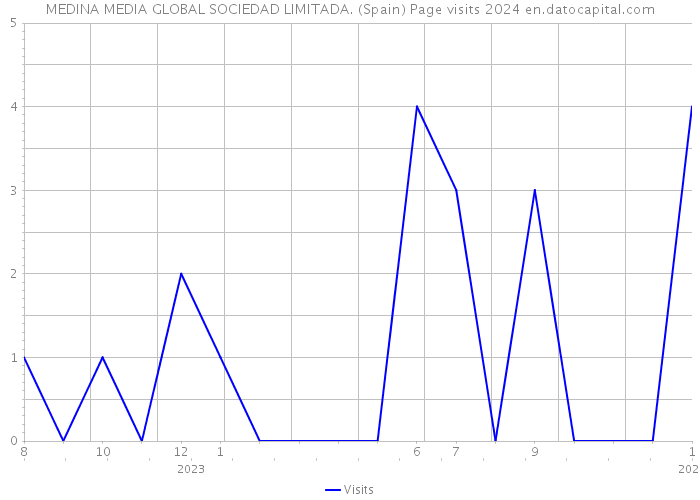 MEDINA MEDIA GLOBAL SOCIEDAD LIMITADA. (Spain) Page visits 2024 