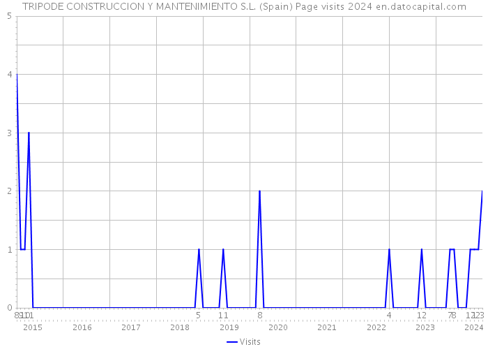 TRIPODE CONSTRUCCION Y MANTENIMIENTO S.L. (Spain) Page visits 2024 