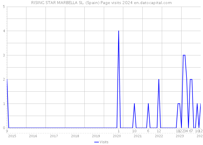 RISING STAR MARBELLA SL. (Spain) Page visits 2024 