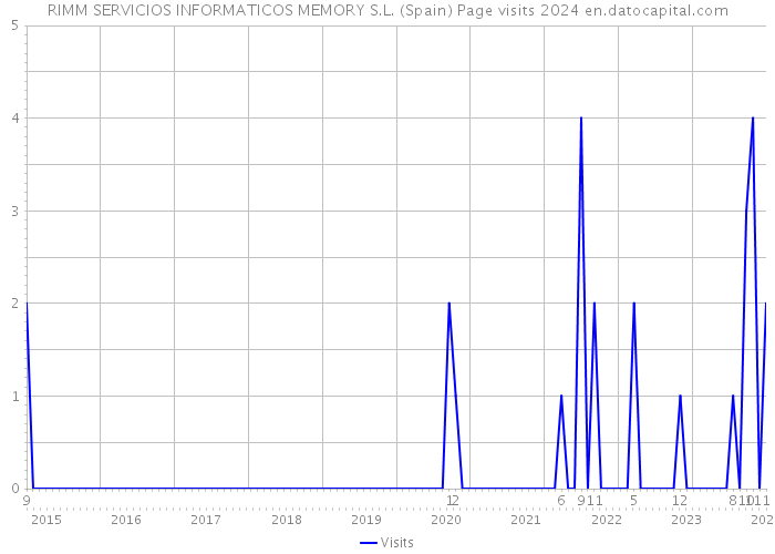RIMM SERVICIOS INFORMATICOS MEMORY S.L. (Spain) Page visits 2024 