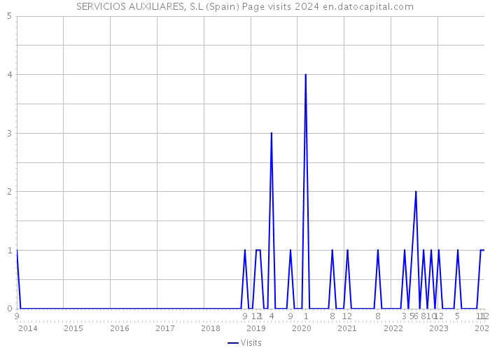 SERVICIOS AUXILIARES, S.L (Spain) Page visits 2024 