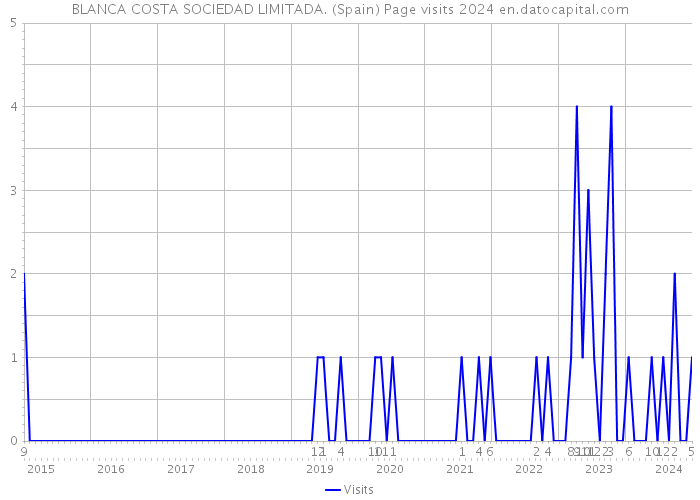 BLANCA COSTA SOCIEDAD LIMITADA. (Spain) Page visits 2024 