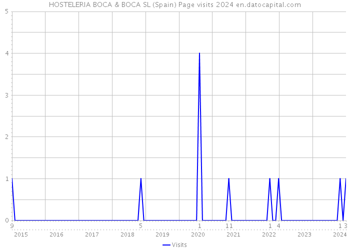 HOSTELERIA BOCA & BOCA SL (Spain) Page visits 2024 