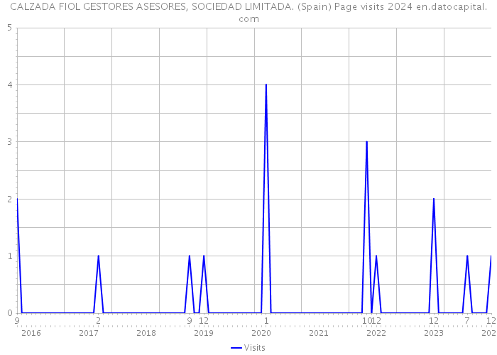 CALZADA FIOL GESTORES ASESORES, SOCIEDAD LIMITADA. (Spain) Page visits 2024 