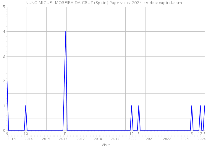 NUNO MIGUEL MOREIRA DA CRUZ (Spain) Page visits 2024 