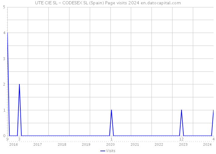 UTE CIE SL - CODESEX SL (Spain) Page visits 2024 