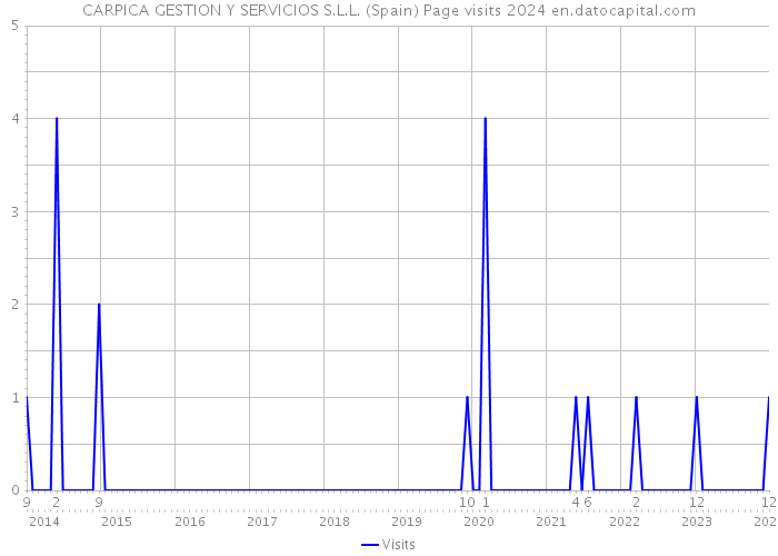 CARPICA GESTION Y SERVICIOS S.L.L. (Spain) Page visits 2024 