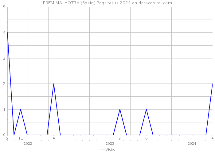 PREM MALHOTRA (Spain) Page visits 2024 
