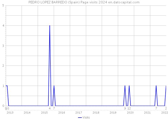 PEDRO LOPEZ BARREDO (Spain) Page visits 2024 