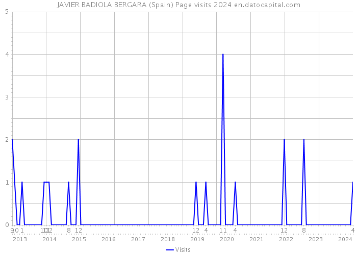 JAVIER BADIOLA BERGARA (Spain) Page visits 2024 