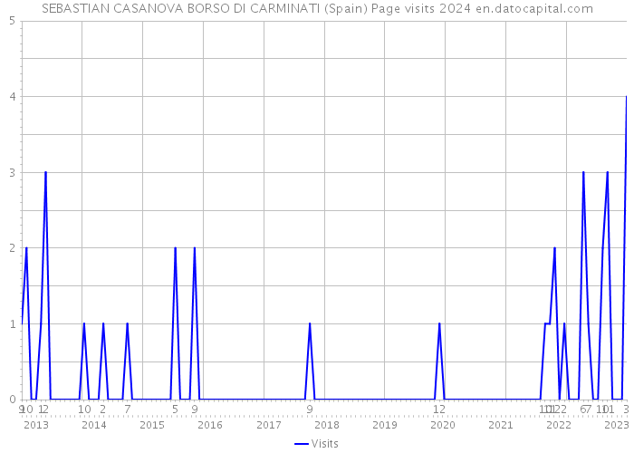 SEBASTIAN CASANOVA BORSO DI CARMINATI (Spain) Page visits 2024 