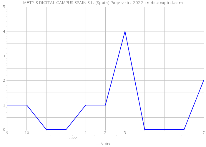 METYIS DIGITAL CAMPUS SPAIN S.L. (Spain) Page visits 2022 