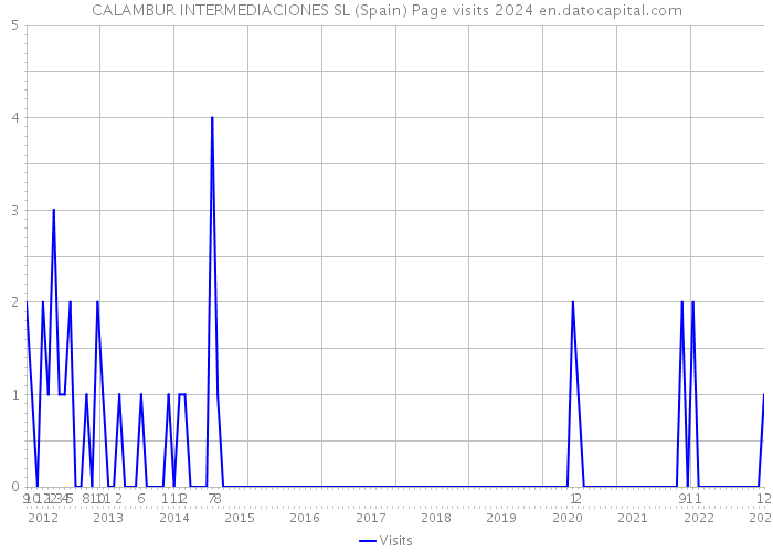 CALAMBUR INTERMEDIACIONES SL (Spain) Page visits 2024 