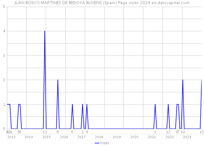 JUAN BOSCO MARTINEZ DE BEDOYA BUXENS (Spain) Page visits 2024 