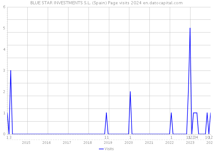 BLUE STAR INVESTMENTS S.L. (Spain) Page visits 2024 