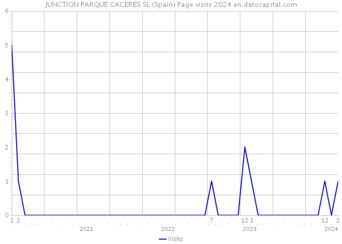 JUNCTION PARQUE CACERES SL (Spain) Page visits 2024 