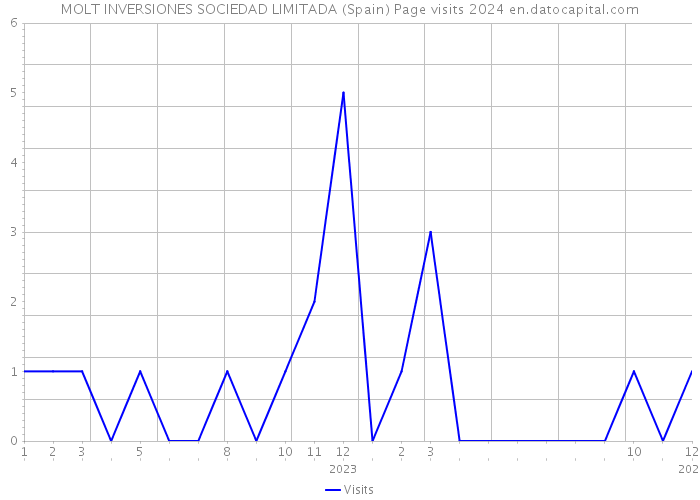 MOLT INVERSIONES SOCIEDAD LIMITADA (Spain) Page visits 2024 