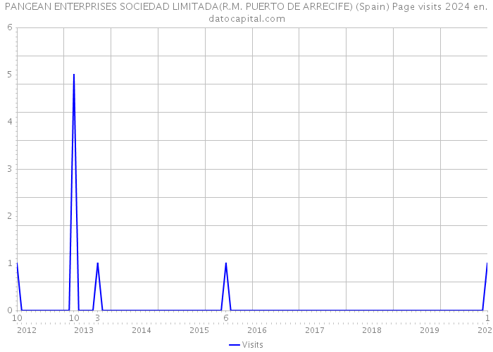 PANGEAN ENTERPRISES SOCIEDAD LIMITADA(R.M. PUERTO DE ARRECIFE) (Spain) Page visits 2024 