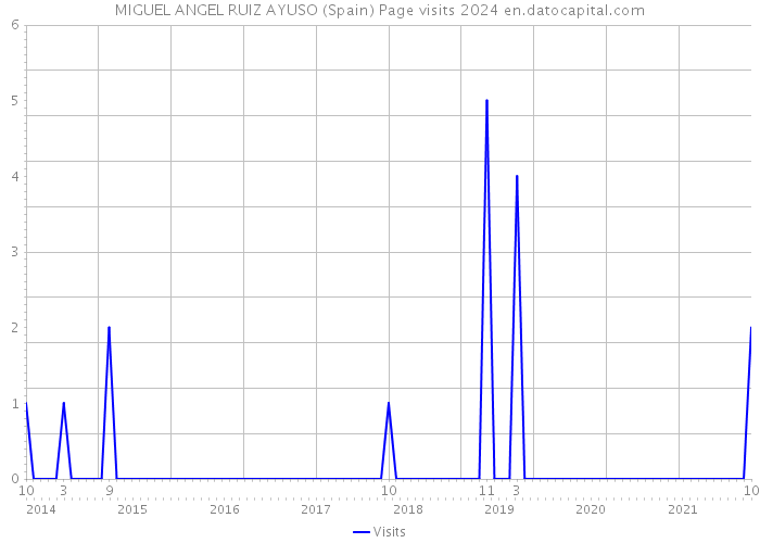 MIGUEL ANGEL RUIZ AYUSO (Spain) Page visits 2024 
