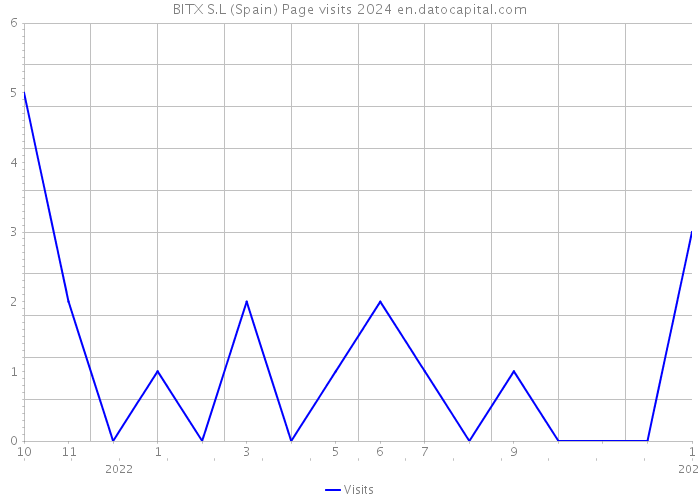 BITX S.L (Spain) Page visits 2024 