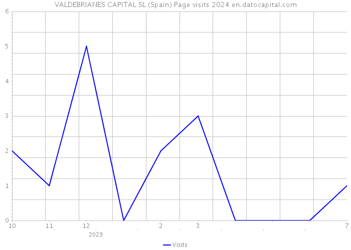 VALDEBRIANES CAPITAL SL (Spain) Page visits 2024 