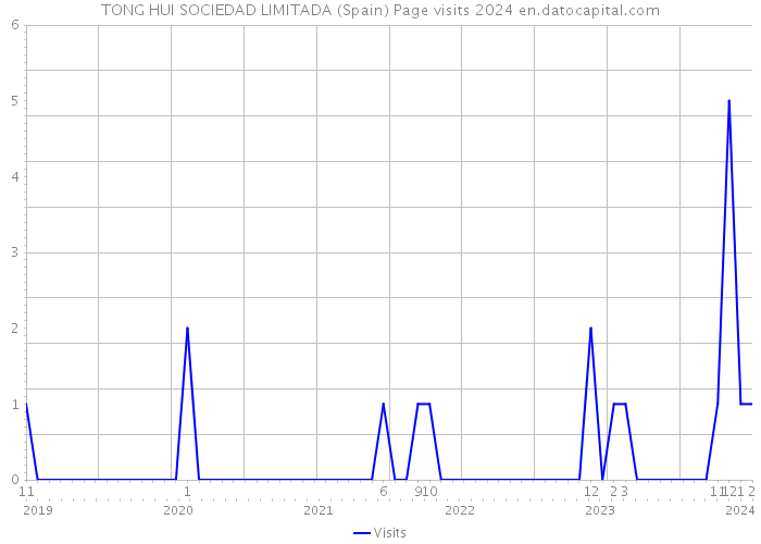 TONG HUI SOCIEDAD LIMITADA (Spain) Page visits 2024 