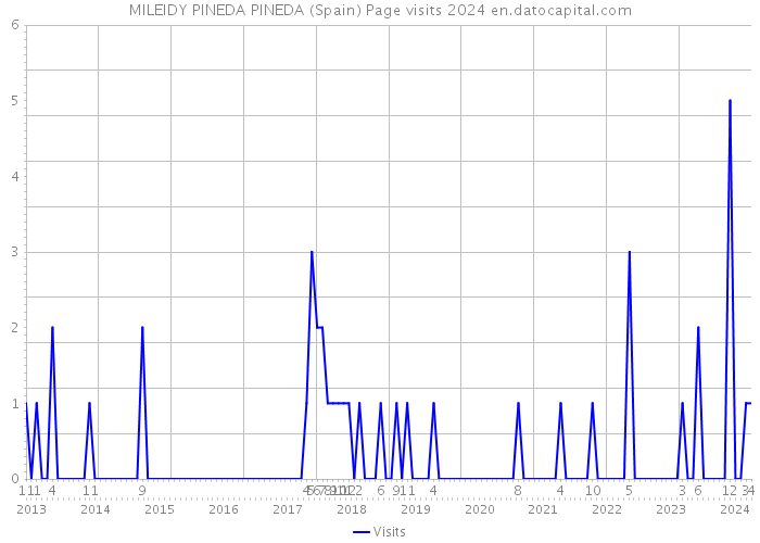 MILEIDY PINEDA PINEDA (Spain) Page visits 2024 