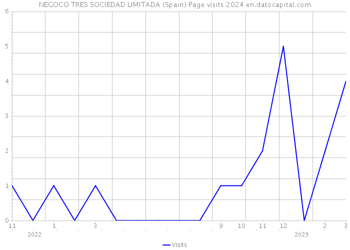 NEGOCO TRES SOCIEDAD LIMITADA (Spain) Page visits 2024 