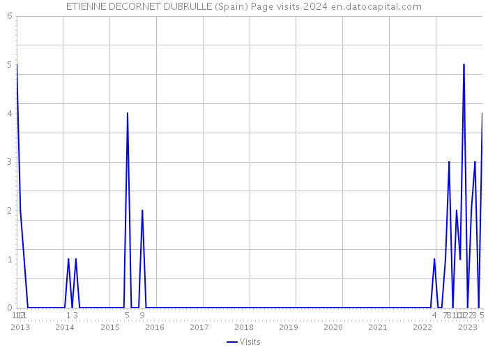 ETIENNE DECORNET DUBRULLE (Spain) Page visits 2024 