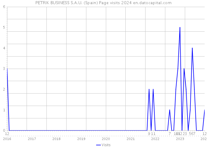 PETRIK BUSINESS S.A.U. (Spain) Page visits 2024 