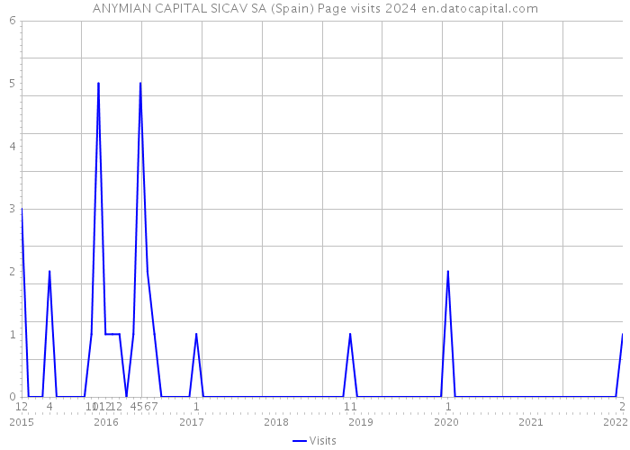 ANYMIAN CAPITAL SICAV SA (Spain) Page visits 2024 
