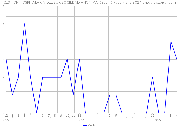 GESTION HOSPITALARIA DEL SUR SOCIEDAD ANONIMA. (Spain) Page visits 2024 