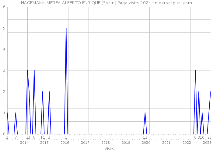 HAGEMANN MEREA ALBERTO ENRIQUE (Spain) Page visits 2024 