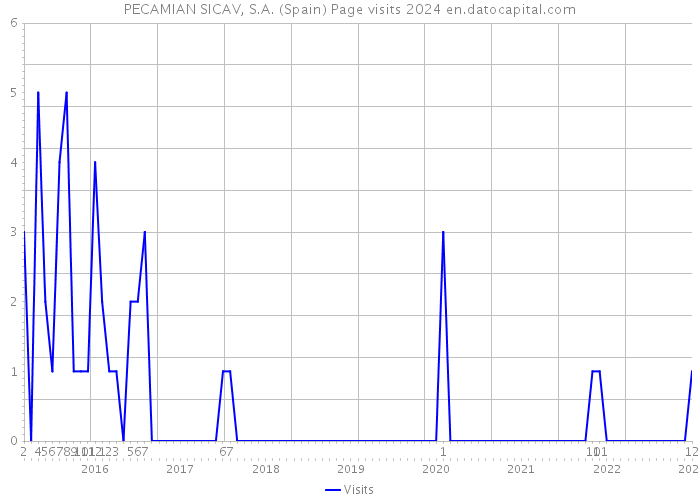 PECAMIAN SICAV, S.A. (Spain) Page visits 2024 