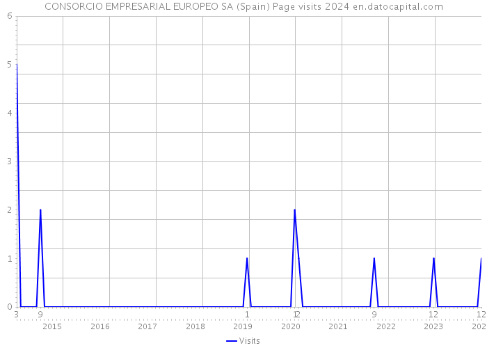 CONSORCIO EMPRESARIAL EUROPEO SA (Spain) Page visits 2024 