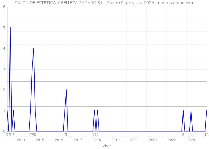 SALON DE ESTETICA Y BELLEZA SAGARO S.L. (Spain) Page visits 2024 