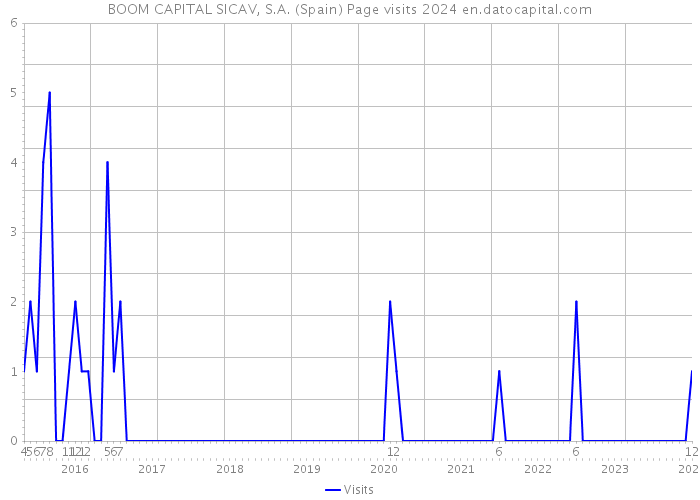 BOOM CAPITAL SICAV, S.A. (Spain) Page visits 2024 