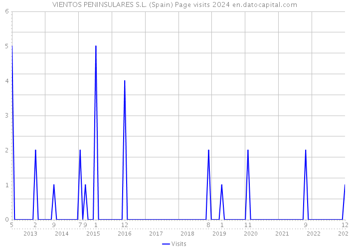 VIENTOS PENINSULARES S.L. (Spain) Page visits 2024 