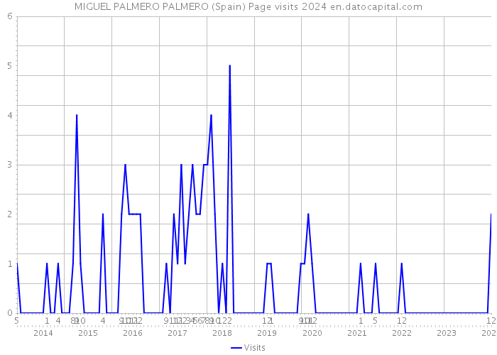 MIGUEL PALMERO PALMERO (Spain) Page visits 2024 