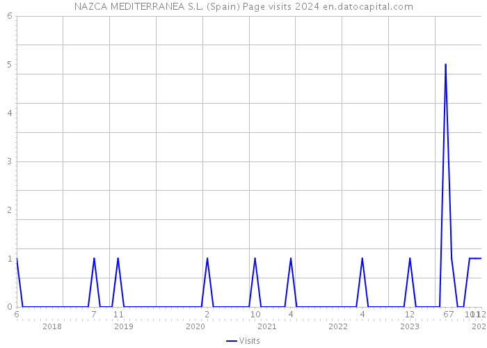 NAZCA MEDITERRANEA S.L. (Spain) Page visits 2024 