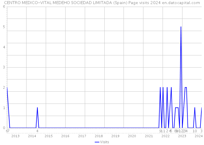 CENTRO MEDICO-VITAL MEDEHO SOCIEDAD LIMITADA (Spain) Page visits 2024 