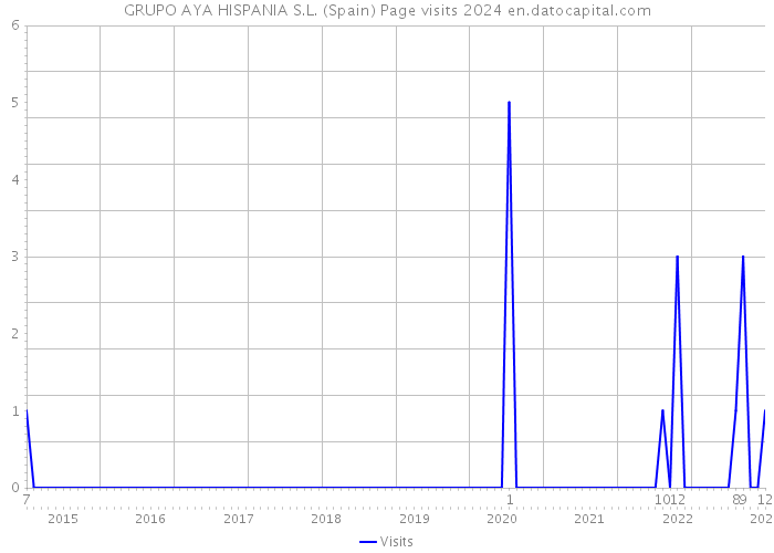 GRUPO AYA HISPANIA S.L. (Spain) Page visits 2024 