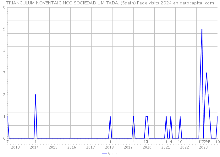 TRIANGULUM NOVENTAICINCO SOCIEDAD LIMITADA. (Spain) Page visits 2024 