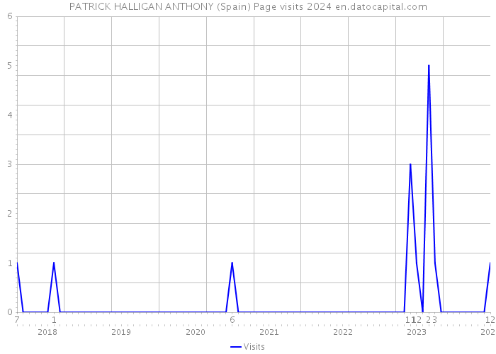 PATRICK HALLIGAN ANTHONY (Spain) Page visits 2024 