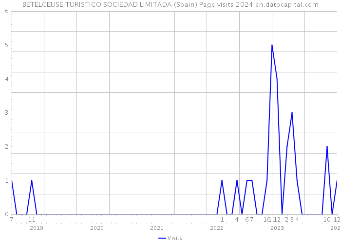 BETELGEUSE TURISTICO SOCIEDAD LIMITADA (Spain) Page visits 2024 